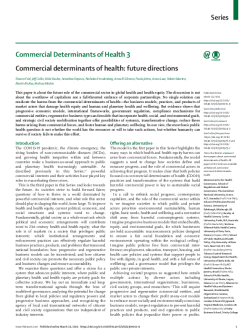 CDOH 003 - Commercial determinants of health - future directions